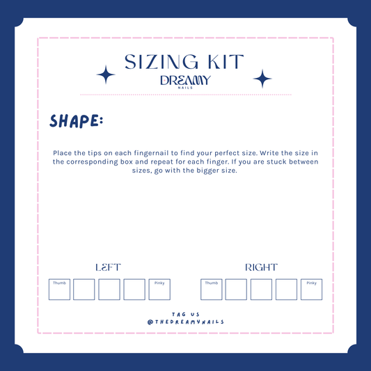 Press-on sizing kit